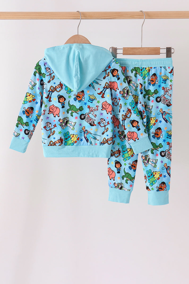 Blue toy story bamboo jogger set