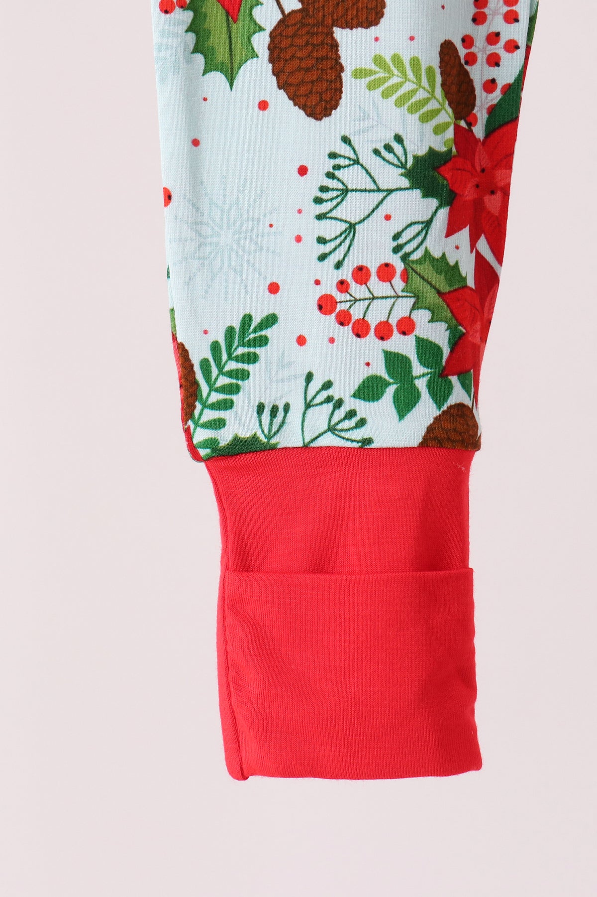 Red Floral Ruffle Zip Bamboo Romper