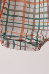 Pumpkin Embroidery Plaid Bubble
