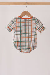 Pumpkin Embroidery Plaid Bubble