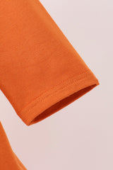 Orange Floral Bow Ruffle dress
