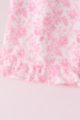 Pink floral print mom&me pants set