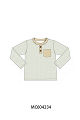 Khaki Geo Diamond Pocket Top