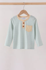 Khaki Geo Diamond Pocket Top