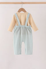 Khaki Geo Diamond 2pc romper set