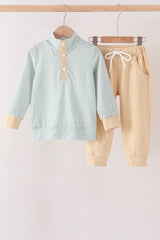 Khaki Geo Diamond pants set