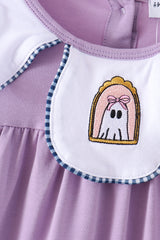 Purple spooky embroidery dress