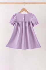 Purple spooky embroidery dress