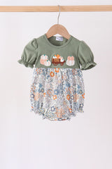 Green pumpkin french knot bubble