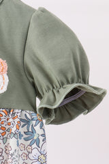 Green pumpkin french knot bubble