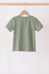 Green pumpkin french knot top