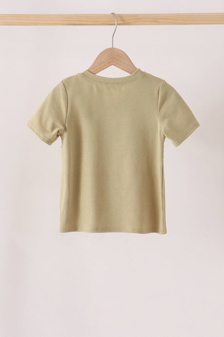 Sage pumpkin embroidery top