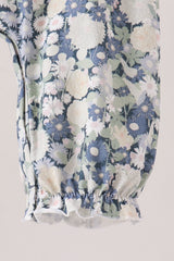 Vintage Floral Smocked Ruffle Romper Set