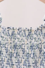 Vintage Floral Smocked Mom Dress