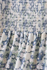 Vintage Floral Smocked Mom Dress