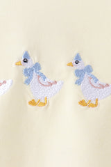 Beige goose embroidery bloomer set