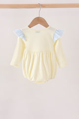 Beige goose embroidery ruffle bubble