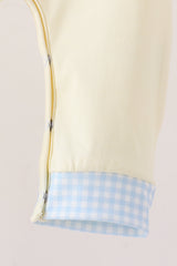 Beige goose embroidery romper