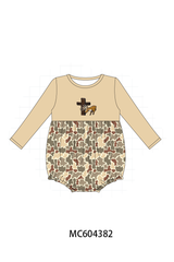 Khaki camoufalge cross deer embroidery bubble