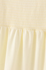 Cream smocked mom tiered dress