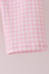 Pink sweet as pie embroidery ruffle pants set