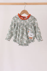 Grey goose applique ruffle bubble