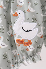 Grey goose applique ruffle bubble