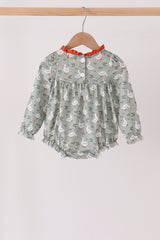 Grey goose applique ruffle bubble