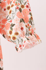 Green floral ruffle bubble