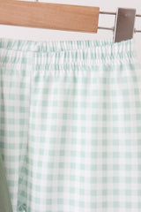 Green Gingham Pants Set