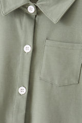 Green Pocket Button Down Shirt