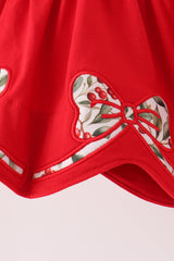 Red Bow Ruffle Bloomer Set