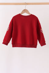 Rust turkey sequin mom&me top