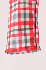 Green merry christmas embroidery plaid romper