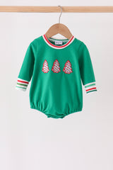 Green christmas tree applique bubble