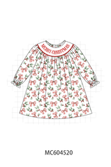 Merry christmas embroidery dress