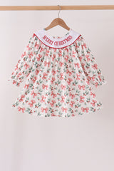 Merry christmas embroidery dress