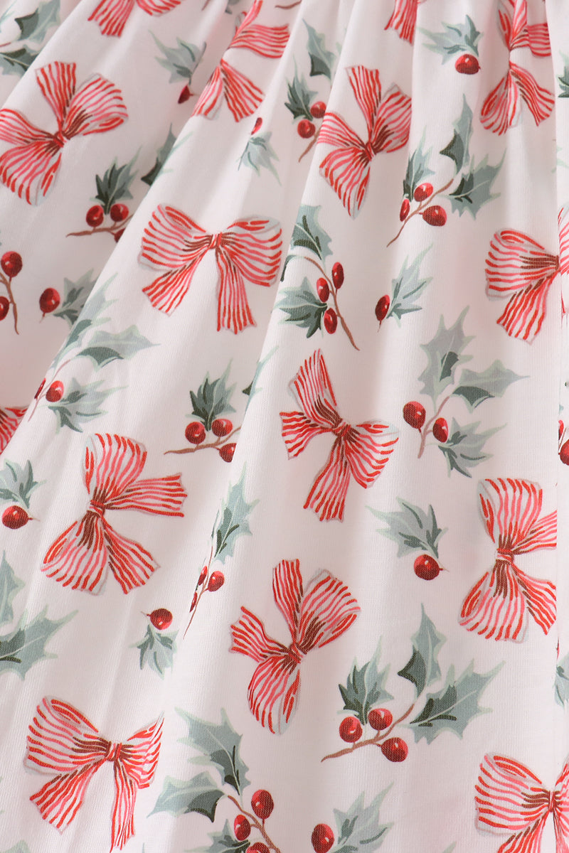 Merry christmas embroidery dress