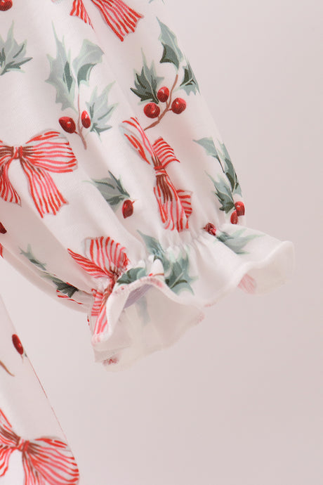 Merry christmas embroidery dress