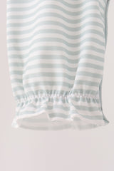 Sage santa applique stripe romper