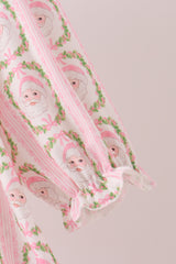 Pink Santa Bow Embroidery Dress
