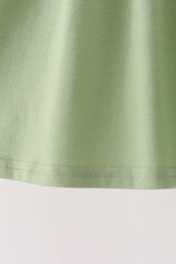 Sage deer embroidery dress