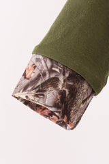 Forest camouflage turkey applique bubble