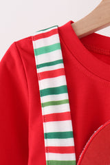Red santa claus applique 2pc set