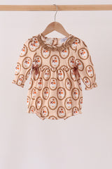 Brown goose pumpkin ruffle bubble
