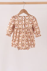 Brown goose pumpkin ruffle bubble
