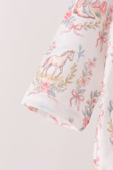 Pink horse ruffle bubble