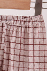 Brown Howdy Y'ALL boots embroidery plaid pants set