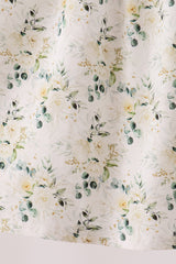 Sage floral smocked ruffle dress