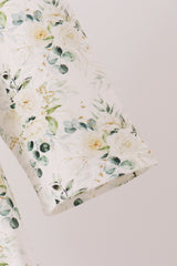 Sage floral smocked ruffle dress